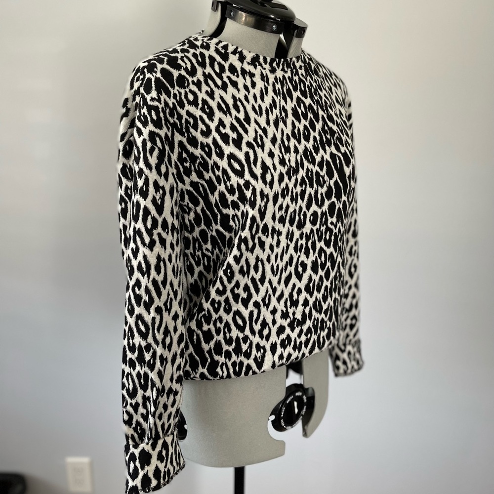 Mango Leopard Print Sweater